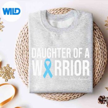 FamilyProstateCancerAwarenessLightBlueDaughterWarriorsweater