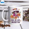 FloralWomanSugarSkullDiaDeLosMuertosMexicanCalaveramug