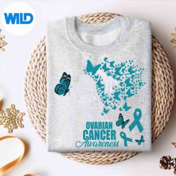 HopeLoveCureOvarianCancerAwarenessButterflyHairsweater