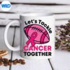 LetsTackleCancerTogetherFootballBreastCancerRibbonmug