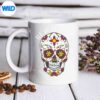 NewMexicoBornAndRaisedZiaSymbolSugarSkullmug