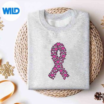 PinkBreastCancerRibbonSupportersweater