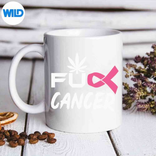 Pot Leaf Cannabis Fuck Cancer SVG PNG Download