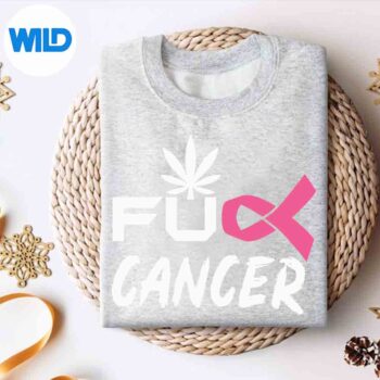 PotLeafCannabisFuckCancersweater