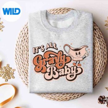 RetroItsAllGravyBabyThanksgivingDinnerGravyBoatsweater