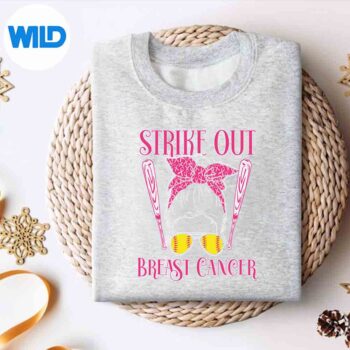 StrikeOutBreastCancerAwarenessSoftballPinkRibbonsweater