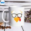 ThanksgivingTurkeyFaceLeopardPrintGlassesGirlsmug