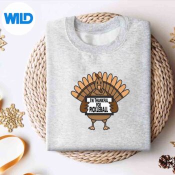 ThanksgivingTurkeyThankfulForPickleballsweater