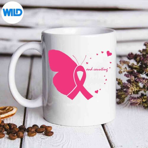 Years Breast Cancer Free Butterfly Pink Survivor SVG PNG Digital Design