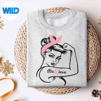 AwarenessBreastCancerWarriorVintagesweater