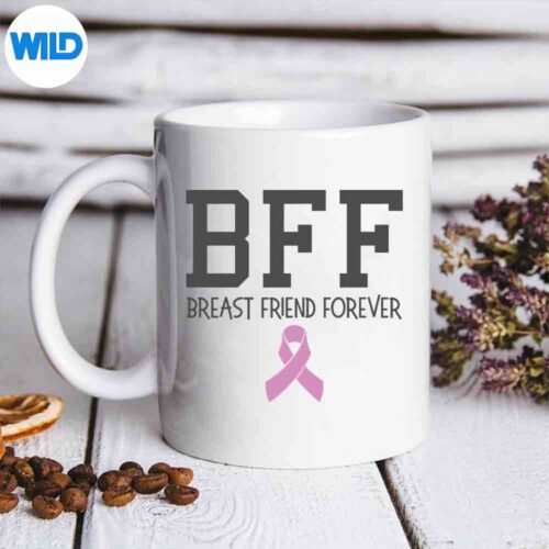 Bff Breast Cancer Awareness Breast Friend Forever PNG SVG for Cricut