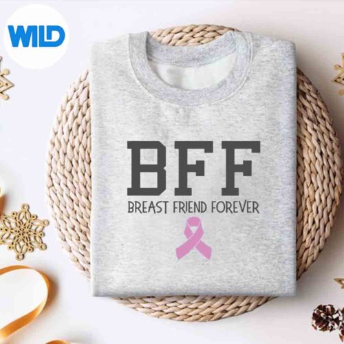 Alternative view of Bff Breast Cancer Awareness Breast Friend Forever PNG SVG for Cricut