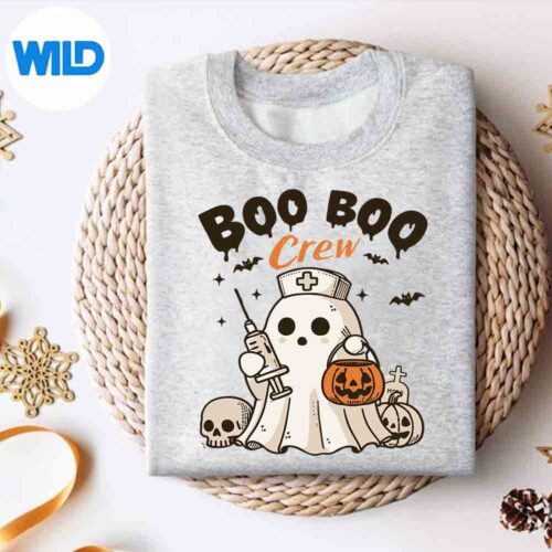 Alternative view of Boo Boo Crew Nurse Halloween Nurse For SVG PNG Download