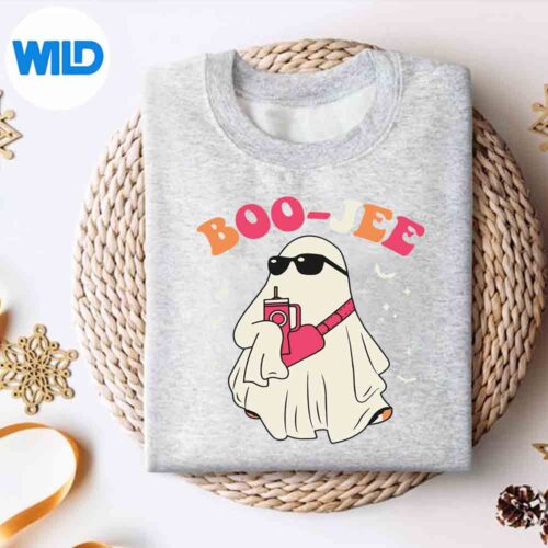 Alternative view of Boojee Halloween Ghost Spooky Season Cute Boo Jee Girl SVG PNG Digital Download