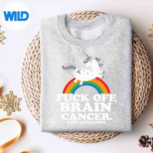 Alternative view of Brain Cancer Survivor Fuck Brain Cancer Terrific Vintage SVG PNG Digital Design