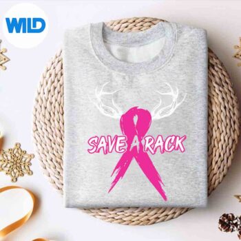 BreastCancerAwarenessSaveARackDeerPinkRibbonsweater