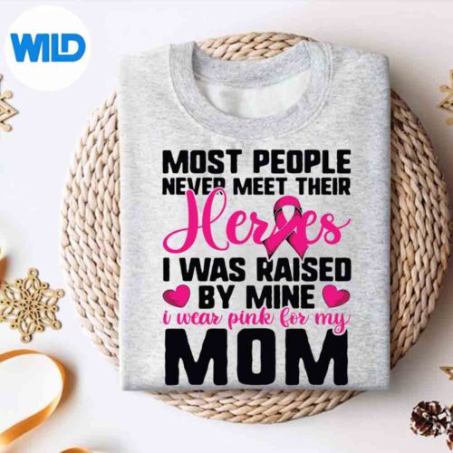 Alternative view of Breast Cancer Fighter I Wear Pink For My Mom SVG Cut File