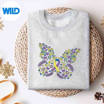 ButterflyBladderCancerAwarenessSurvivorRibbonsweater