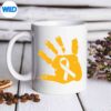 ChildhoodCancerAwarenessHandGoldRibbonPediatricCancermug
