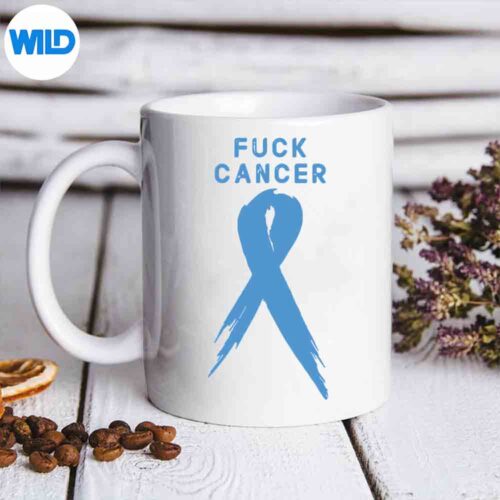 Fuck Cancer Blue Ribbon Cancer Awareness SVG PNG Digital Download