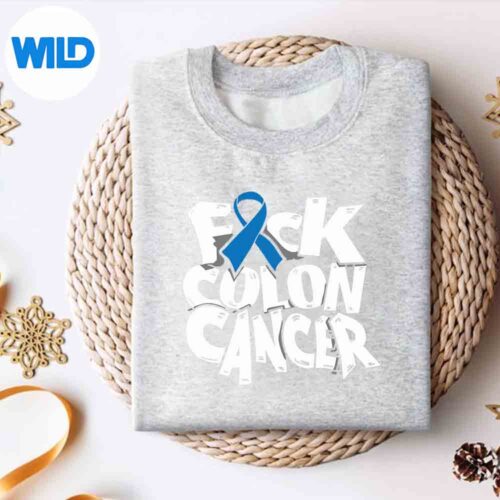 Alternative view of Fuck Colon Cancer Awareness Ribbon SVG PNG Digital Design