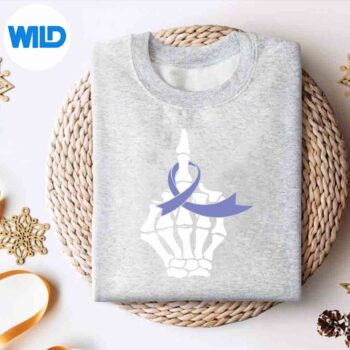 FuckEsophagealCancerMiddleFingerPeriwinkleRibbonsweater