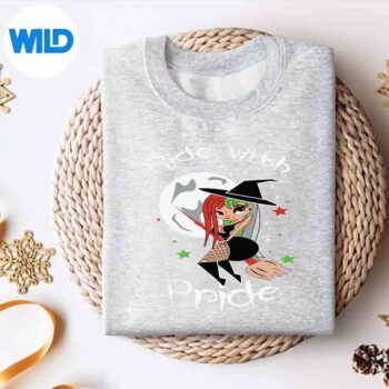 GayPrideGayHalloweenRideWithPrideWitchGothicLesbiansweater
