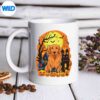 GoldenRetrieverDogWithPumpkinsScaryHalloweenPartymug