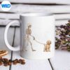 GoldendoodleSkeletonDogWalkingHalloweenDogmug
