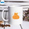 HalloweenOrangePumpkinCatButtForCatLoversmug
