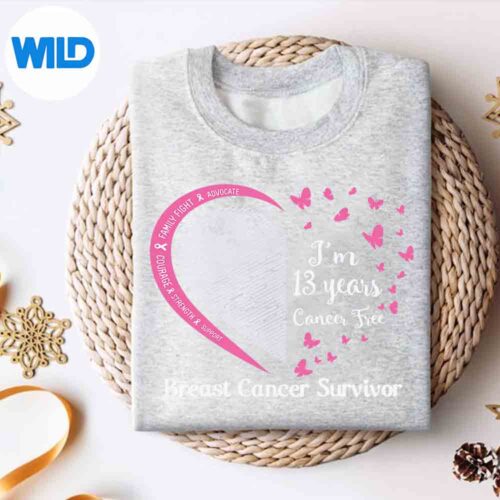 Alternative view of Im Years Cancer Free Breast Cancer Survivor Family Fight SVG PNG Digital Design