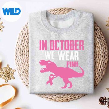 InOctoberWeWearPinkBreastCancerAwarenessRetroSadsweater