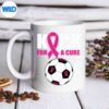 KickForACureSoccerBreastCancerAwarenessPinkRibbonmug