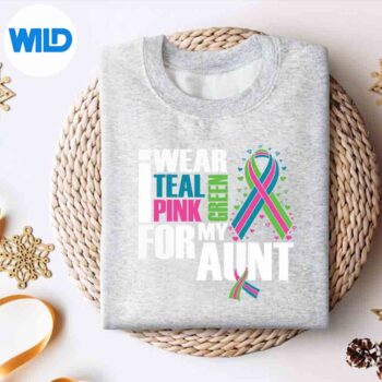 MetastaticBreastCancerRibbonForAuntCancerAwarenesssweater