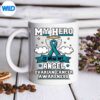 MyHeroIsNowMyAngelOvarianCancerTumorsTealRibbonmug