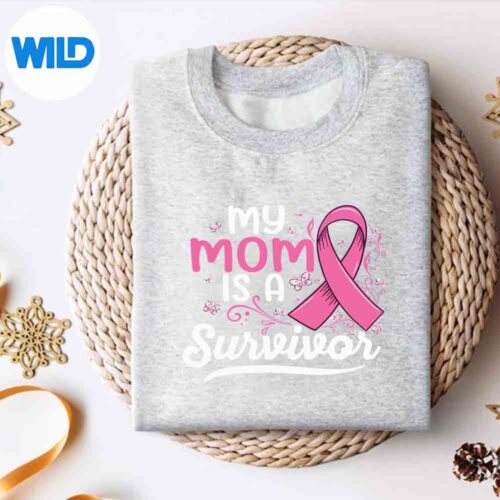 Alternative view of My Mama Is A Survivor Support Mom Breast Cancer SVG PNG Cut File