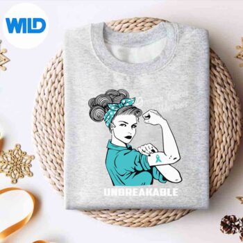 OvarianCancerWarriorUnbreakableAwarenesssweater