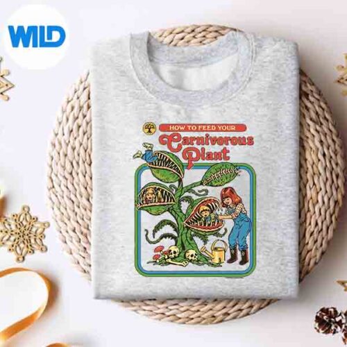 Steven Rhodes How To Feed Your Carnivorous Plant Dark Humor Digital Design 5 StevenRhodesHowToFeedYourCarnivorousPlantDarkHumorsweater