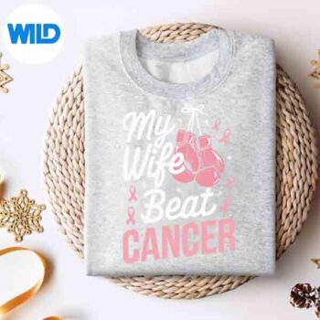 MyWifeBeatCancerSupportBreastCancerAwarenesssweater