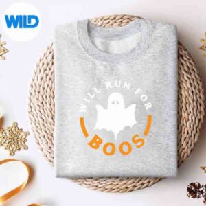 Runner Halloween Boos SVG, Will Run For Boos Halloween Runner SVG - WildSvg