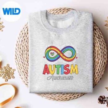 AutismAwarenessInfinitySymbolAcceptUnderstandLovesweater