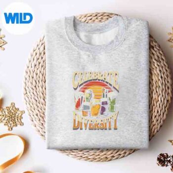 CelebrateDiversityBeerGlassesVintagesweater