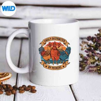 ChickenEasilyDistractedByPeckersFarmHumormug