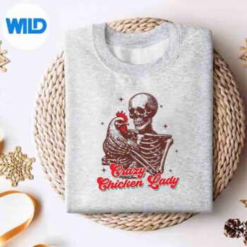 ChickenMomChickenLoverFarmerSkeletonCrazyChickenLadysweater