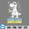 DownRightAwesomeDinosaurDownSyndromeAwarenessTrex