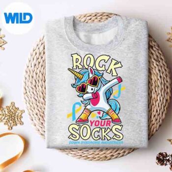 RockYourSocksDownSyndromeAwarenessDayUnicornWdsdsweater