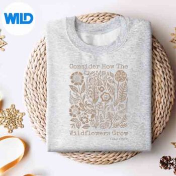 ConsiderHowTheWildflowersGrowBibleVerseCottagecoresweater