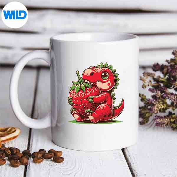 Strawberry Rex SVG, Cute Strawberry Summer Fruit Lover Dinosaur T Rex ...