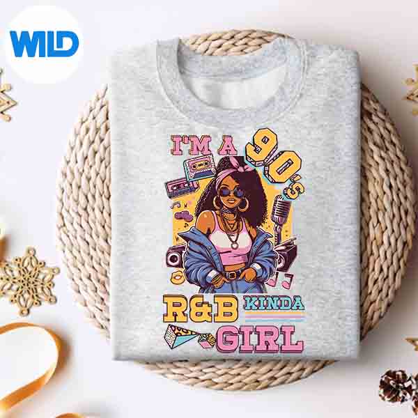90s RnB Girl SVG, Im A 90s Kinda Girl Rnb Hip Hop Soul Music SVG - WildSvg