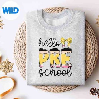 HelloPrekPreschoolBackToSchoolFirstDayTeachersweater